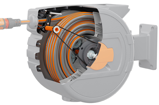 Система автоматической смотки шланга